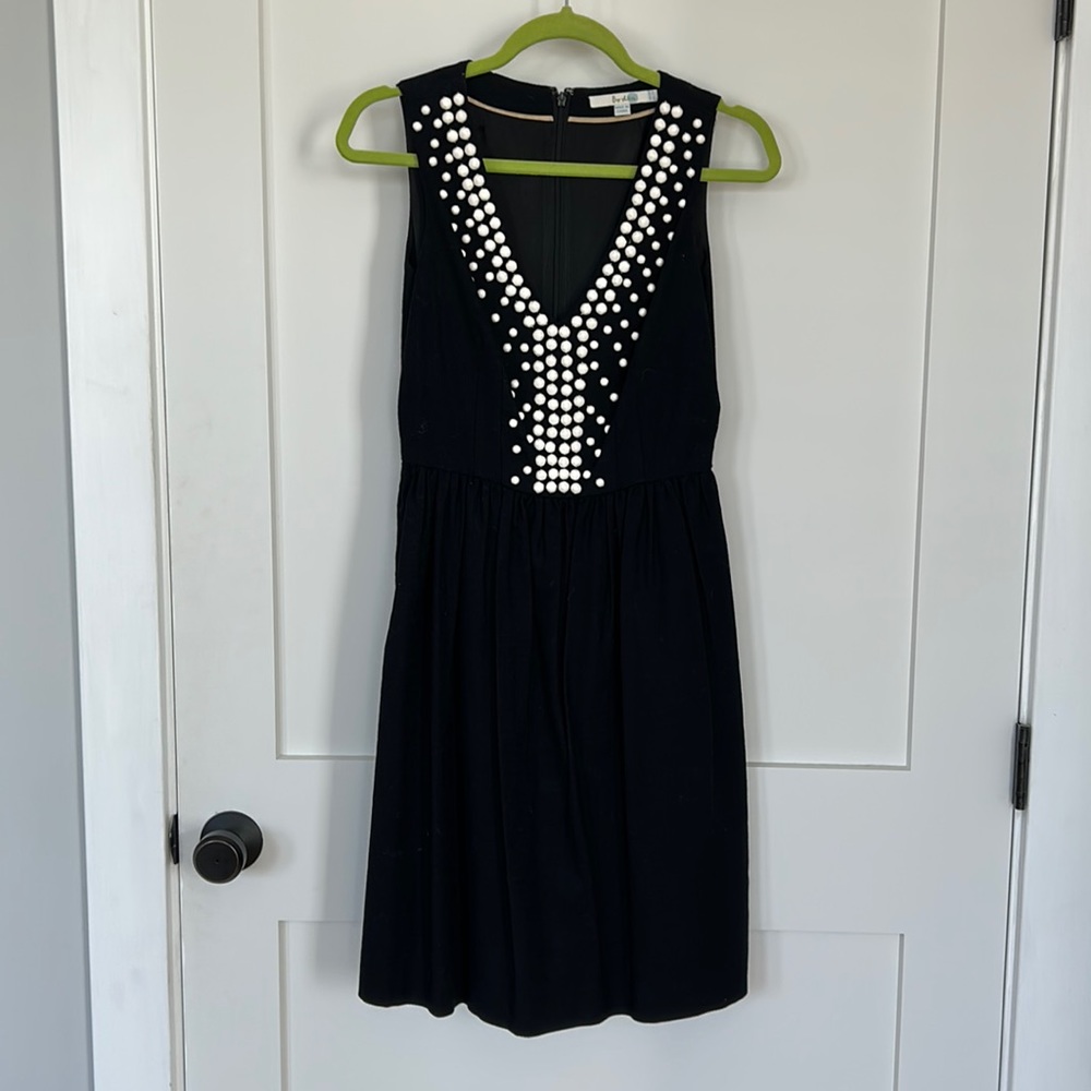 Beaded, Boden dress in black and white, size 2